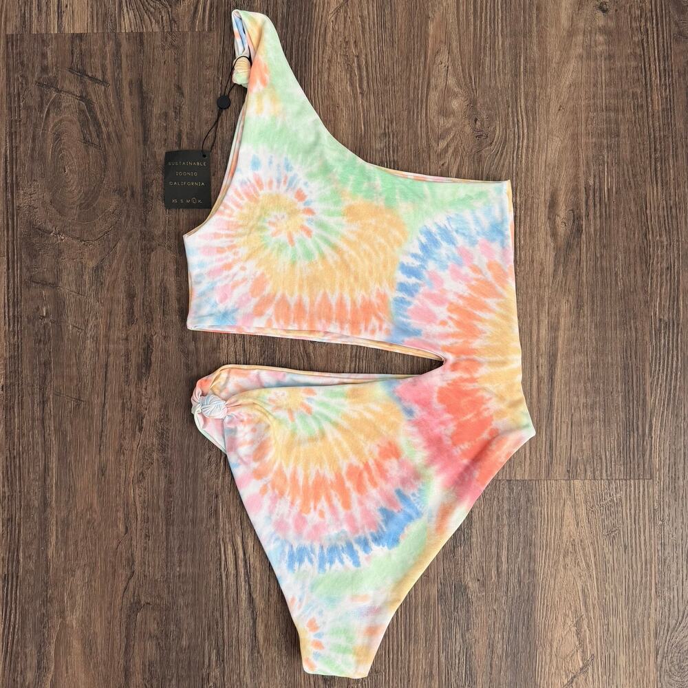 NEW Skatie Nicole One Piece Swimsuit in Oahu Tie Dye Print Size Large - Picture 6 of 11